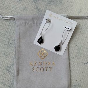 Kendra Scott Carrine silver earrings black